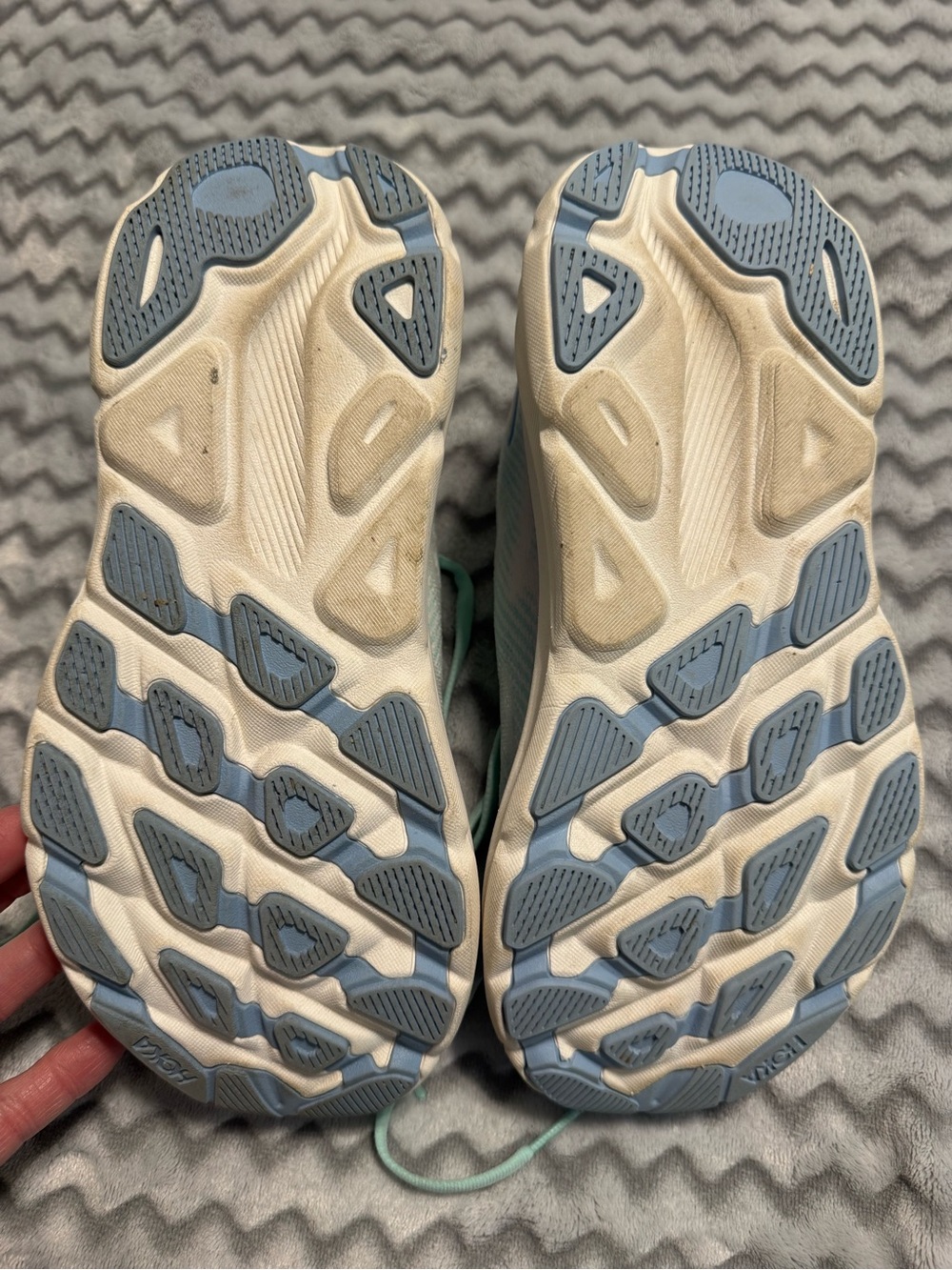 Hoka Women's Mint Green & Lavender Athletic Running Shoes - Picture 14 of 14